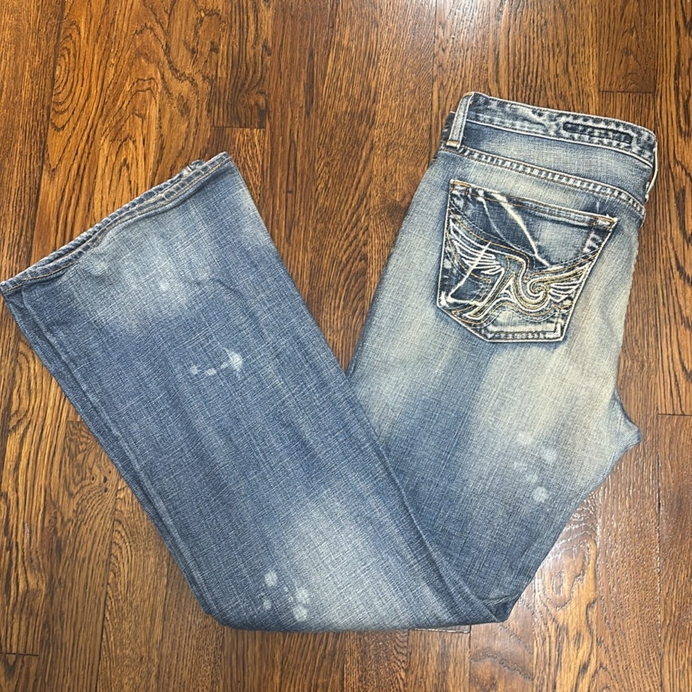 AG Blue Denim Jeans- Y2K boot leg